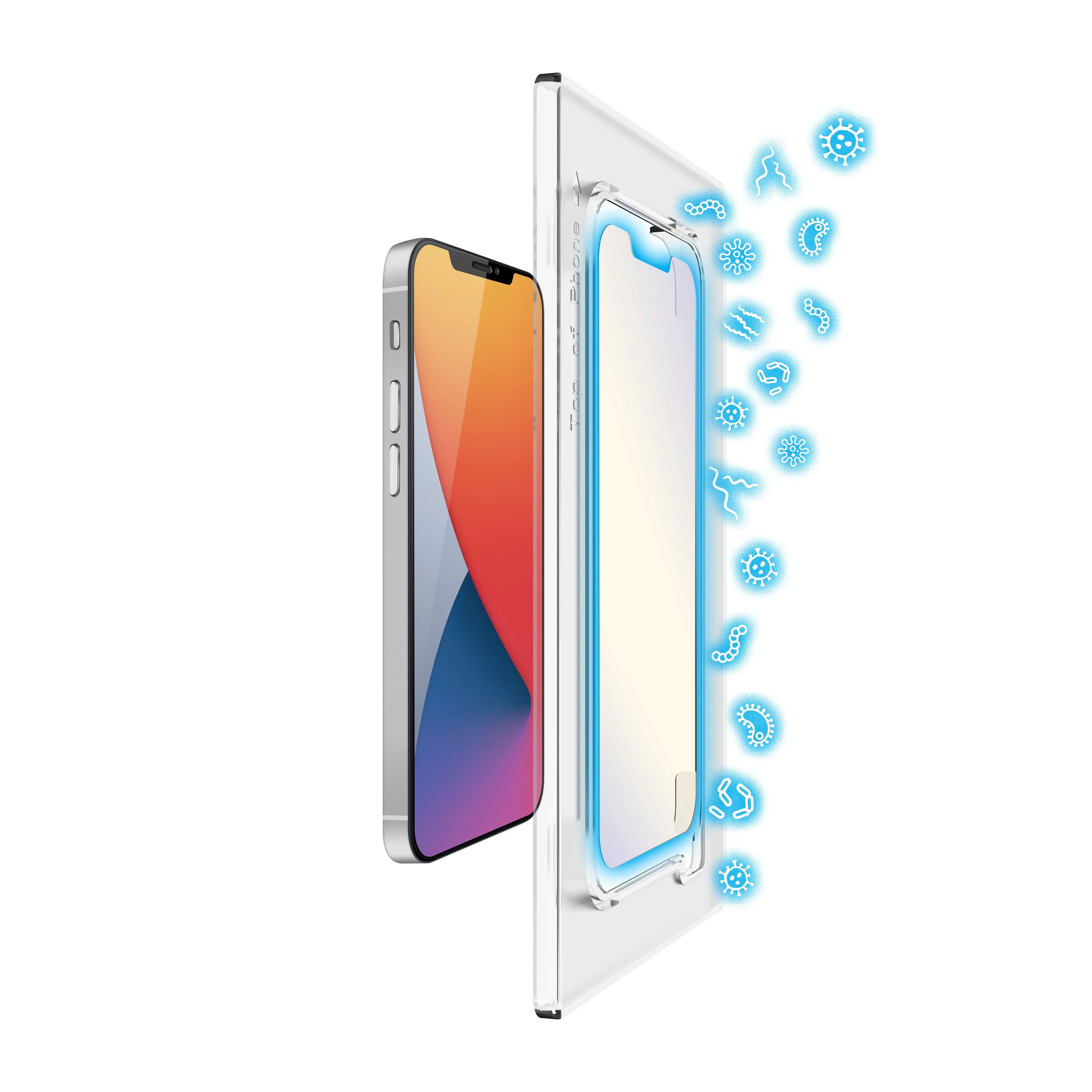Torrii Bodyglass Anti-Bacterial Coating For iPhone 12 Mini - Anti Blue Light - Tashqila Torrii Bodyglass Anti-Bacterial Coating For iPhone 12 Mini - Anti Blue Light - Tashqila